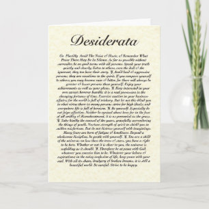 DESIDERATA-kort Kort