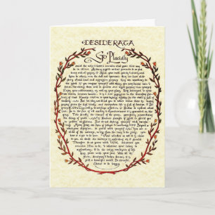 DESIDERATA-kort=Vintage Helgkort