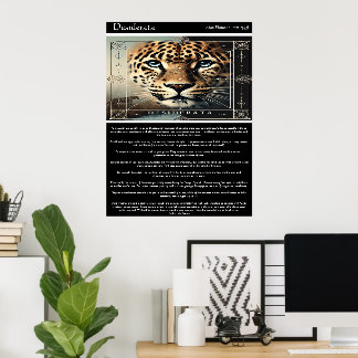 Desiderata: Leopards timodiga visdom Poster