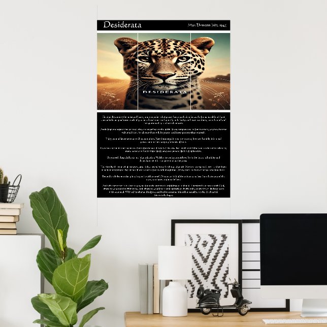 Desiderata: Leopards visdom Poster (Hemmakontoret)