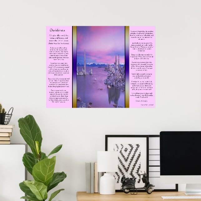 Desiderata Lila Ocean Poster (Hemmakontoret)