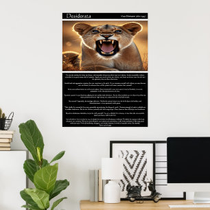 Desiderata: Lionessans mäktiga Roar Poster