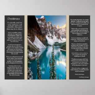 Desiderata Majestic Mountain View Poster