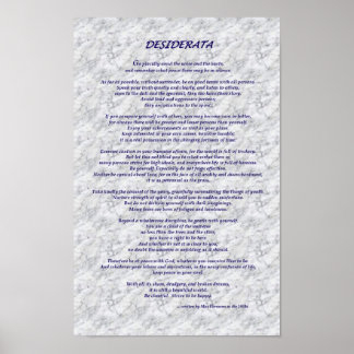 Desiderata Marble Poster