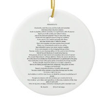 DESIDERATA MAX ERHMANN ORNAMENT