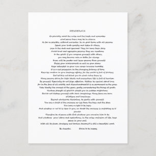 DESIDERATA MAX ERHMANN VYKORT