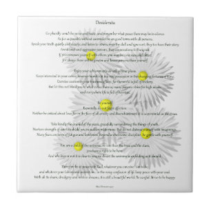 Desiderata med daisy kakelplatta