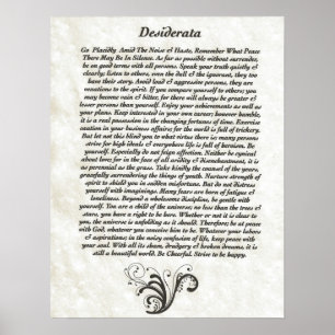 DESIDERATA med krusidull Poster
