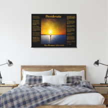 Desiderata med segelbåt vid Sunset