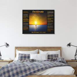 Desiderata med segelbåt vid Sunset Canvastryck