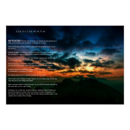 DESIDERATA Mountain Sunset Perfect Poster