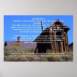 DESIDERATA MountainHouse Poster