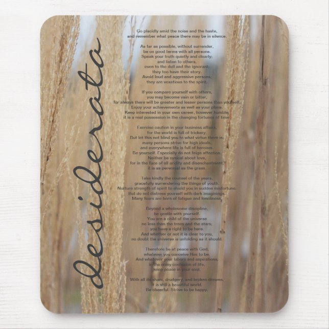 Desiderata Nature Mouse Pad Musmatta (Framsidan)