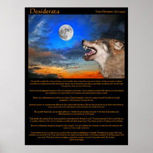 Desiderata Night Howl Poster