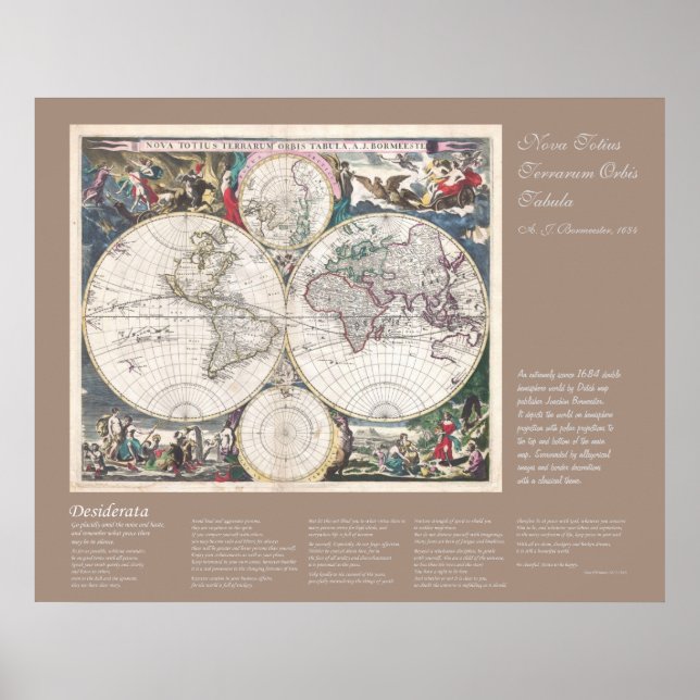 Desiderata - Nova Totius Terrarum Orbis Tabula Poster (Framsidan)