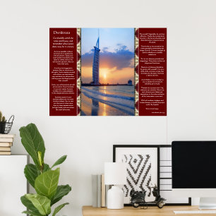 Desiderata Ocean Himlar Scape Poster