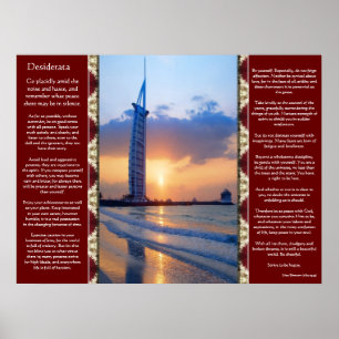 Desiderata Ocean Himlar Scape Poster
