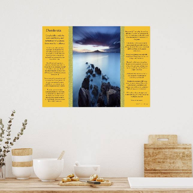Desiderata Ocean Walkway Poster (Kök)