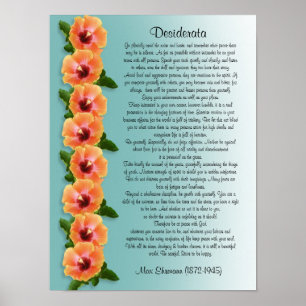 Desiderata "önskad sak" Hibiscus gräns Poster