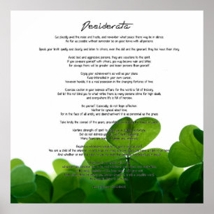 Desiderata ’Önskad Sak’ på Grönt Klöver Poster