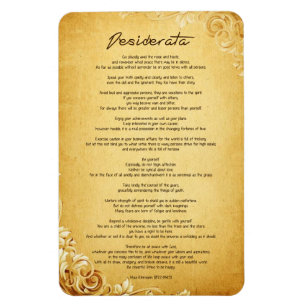 Desiderata ’Önskad Sak’ på Vintage Parchment Magnet