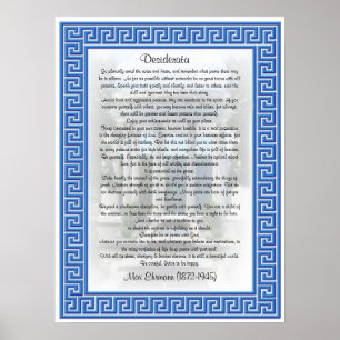 Desiderata "önskad sak" poster
