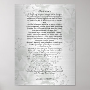 Desiderata "önskad sak" poster