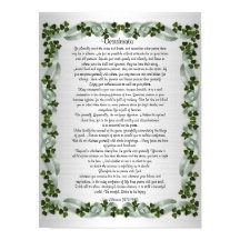 Desiderata "önskad sak" projicerad irländsk bakgru