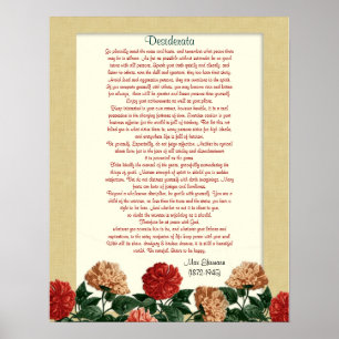 Desiderata "önskade sak", hibiscus blommor poster