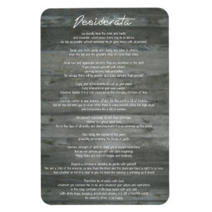 Desiderata "Önskade Sak" på betongvägg Magnet