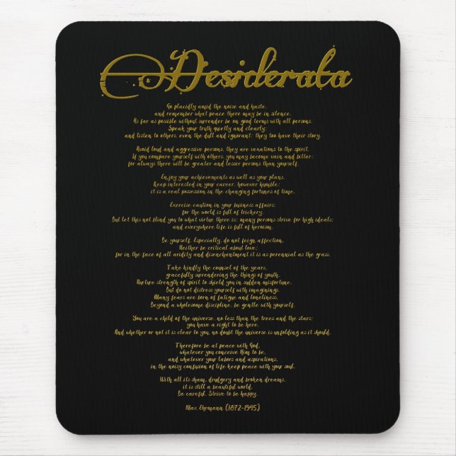 Desiderata "Önskat Sak" Musmatta (Framsidan)