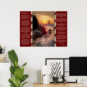 Desiderata Orange Ocean Poster