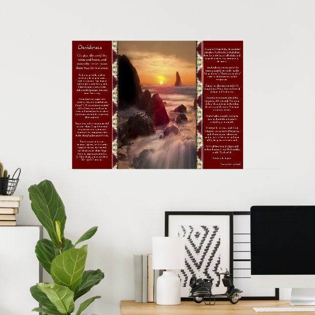 Desiderata Orange Ocean Poster (Hemmakontoret)