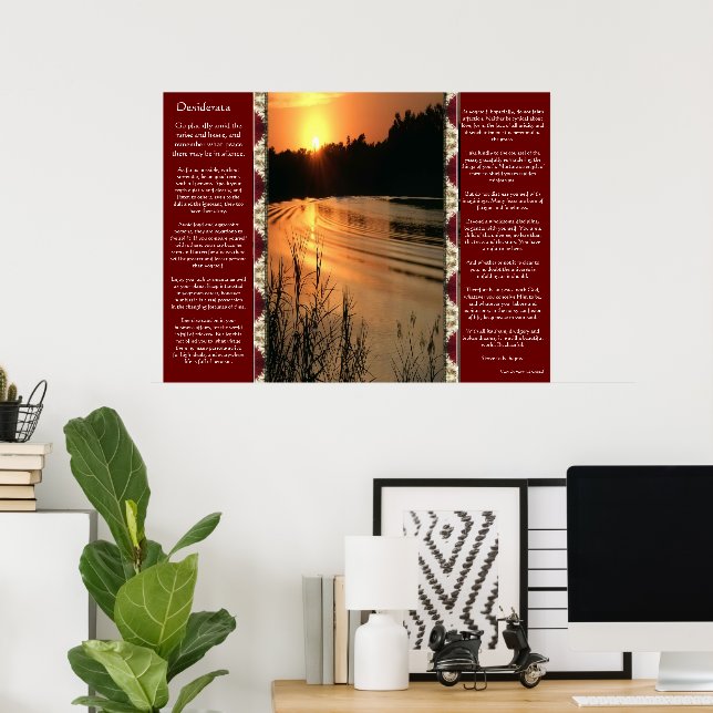 Desiderata Orange SunSet Poster (Hemmakontoret)