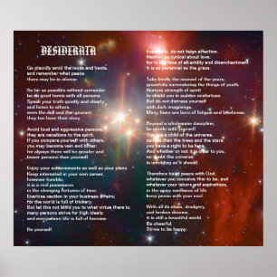 Desiderata på Coronet Galaxy Poster