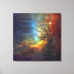 Desiderata på den Pleiades galaxen Canvastryck