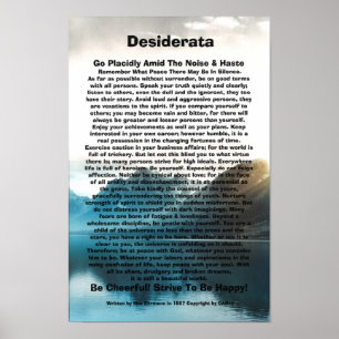 Desiderata på Lakefrontaffischen Poster