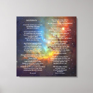 Desiderata på tulpangalax canvastryck