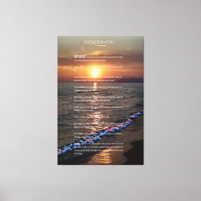 DESIDERATA Pacific Sunset Canvastryck (Framsida)