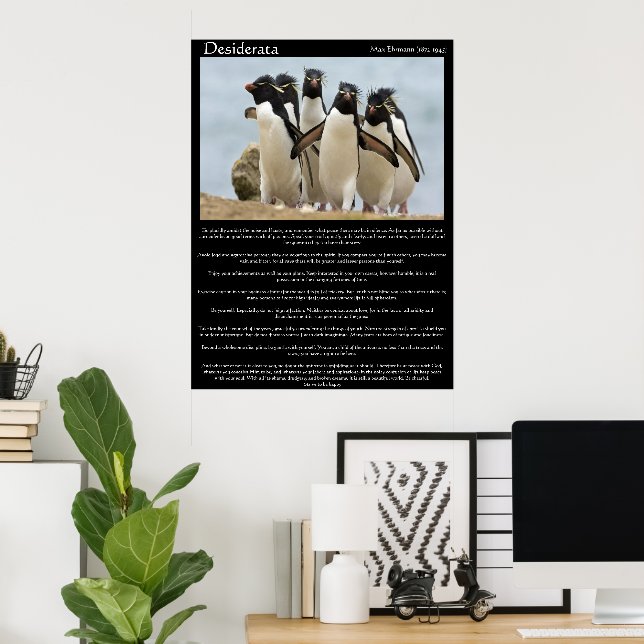 Desiderata Penguins Walking Poster (Hemmakontoret)