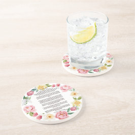 Desiderata Peonies och Daffodils av Max Ehrmann Underlägg