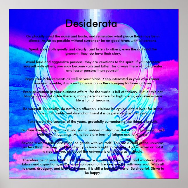 Desiderata Poster (Framsidan)