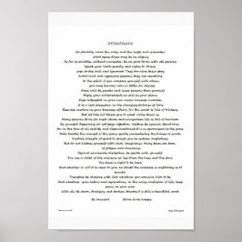 DESIDERATA POSTER