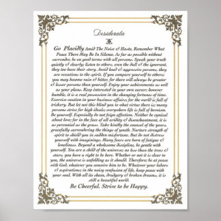 DESIDERATA Poster