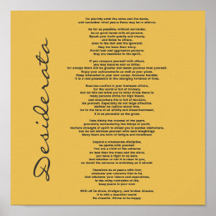 Desiderata Poster - Ändra bakgrund Färg