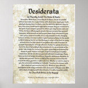 DESIDERATA Poster av Max Ehrmann MANY SIZES