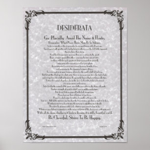 DESIDERATA Poster av Max Ehrmann MANY SIZES