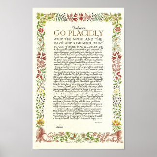 DESIDERATA Poster av Max Ehrmann - Wildblommor