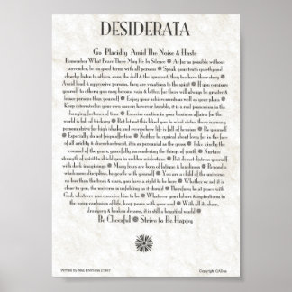 DESIDERATA Poster by Max Ehrmann MANY SIZES