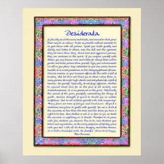 Desiderata poster utskrift